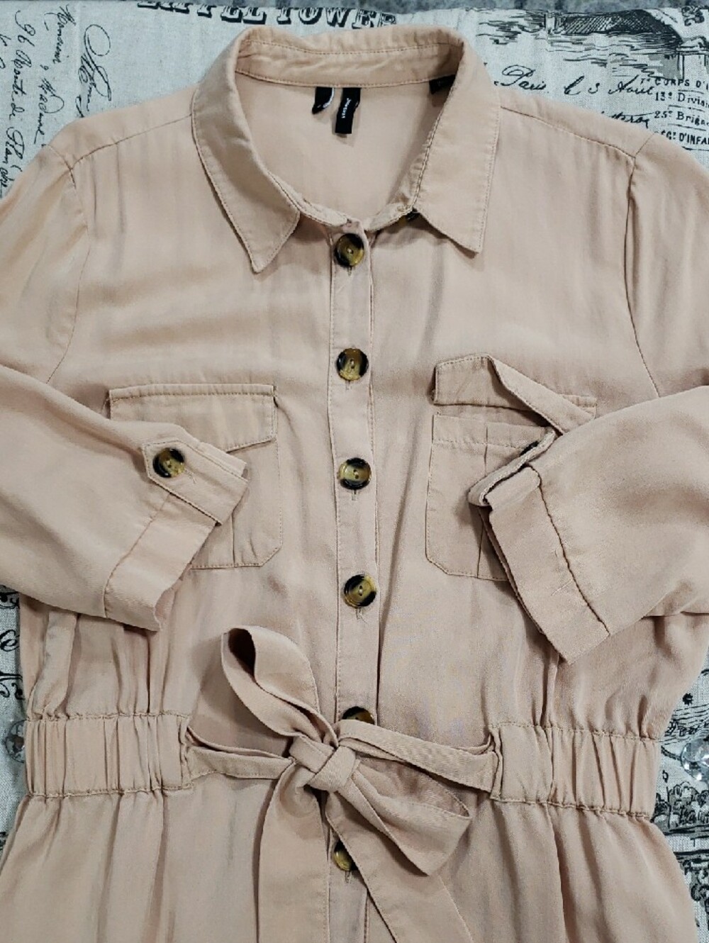 🇨🇦  Vero Moda Button-Up 3/4 Sleeves Shirt Dress - Picture 3 of 16